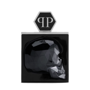 Bočica Philipp Plein The $kull Eau de Parfum uniseks parfema 125 ml, elegantan dizajn u obliku lobanje sa crnim detaljima